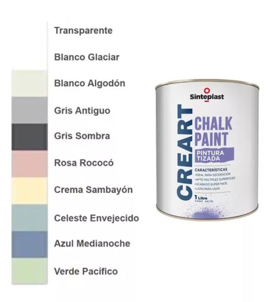 Sinteplast Chalk Paint Blanco Glaciar x1 - PINTURA